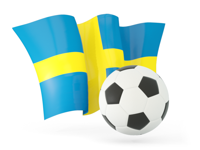 Football with waving flag. Download flag icon of Sweden at PNG format