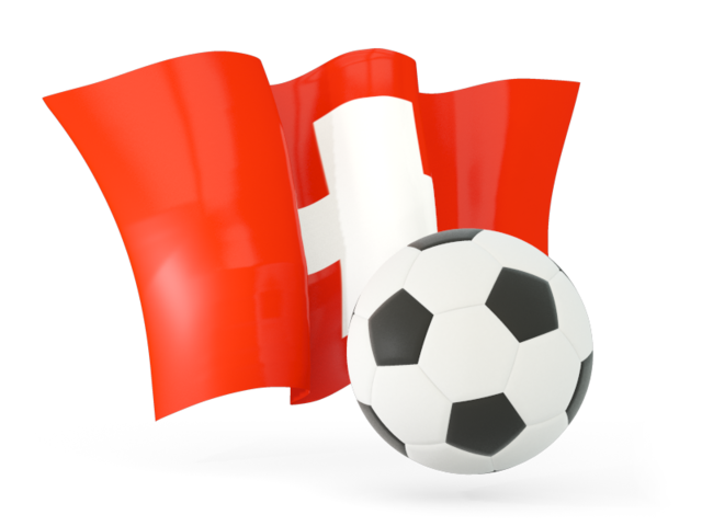 Football with waving flag. Download flag icon of Switzerland at PNG format