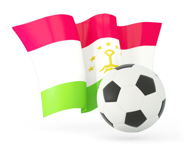 Football with waving flag. Download flag icon of Tajikistan at PNG format