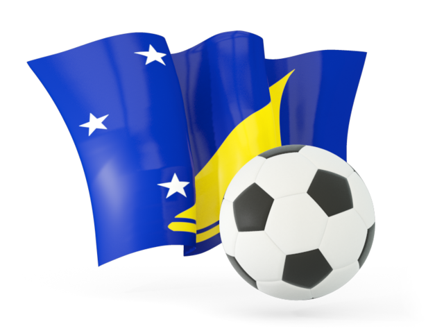 Football with waving flag. Download flag icon of Tokelau at PNG format