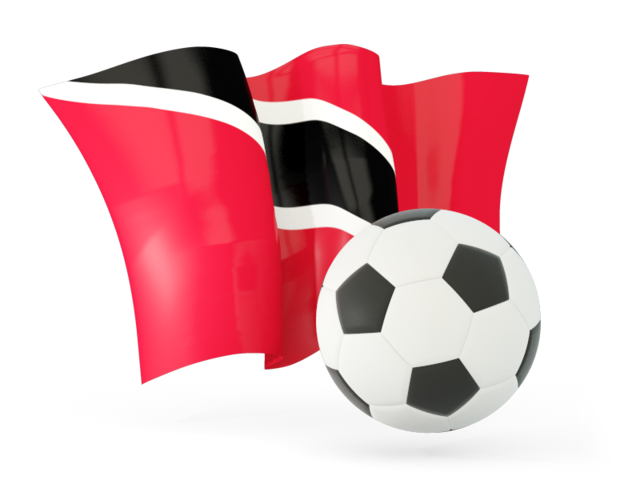 Футбольный мяч с волнистым флагом. Скачать флаг. Тринидад и Тобаго