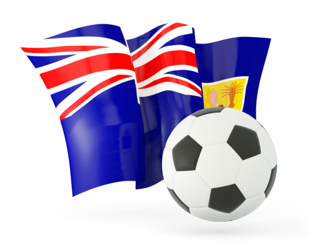 Football with waving flag. Download flag icon of Turks and Caicos Islands at PNG format