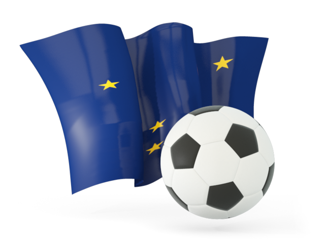 Football with waving flag. Download flag icon of Alaska