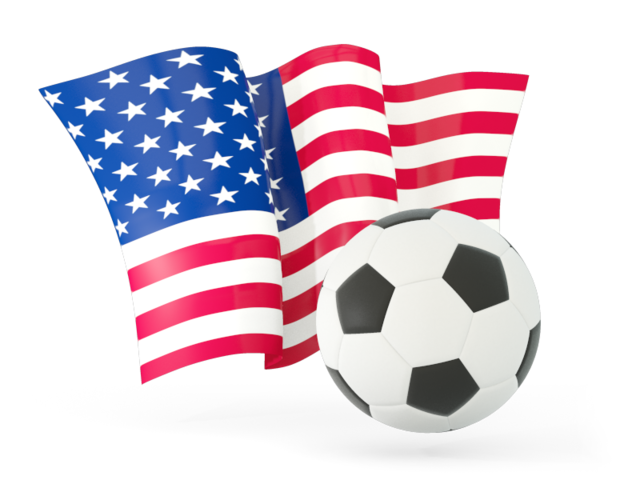 Football with waving flag. Download flag icon of United States of America at PNG format