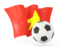 Vietnam. Football with waving flag. Download icon.