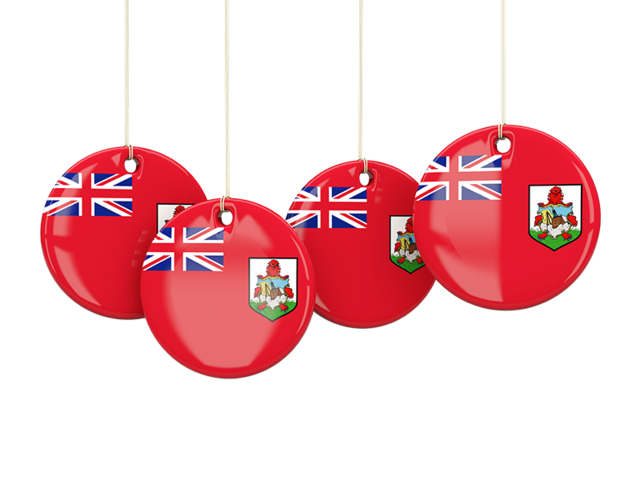 Four round labels. Download flag icon of Bermuda at PNG format