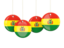 Bolivia. Four round labels. Download icon.