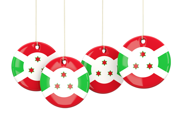Four round labels. Download flag icon of Burundi at PNG format