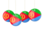 Eritrea. Four round labels. Download icon.