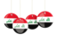 Iraq. Four round labels. Download icon.