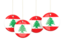 Lebanon. Four round labels. Download icon.