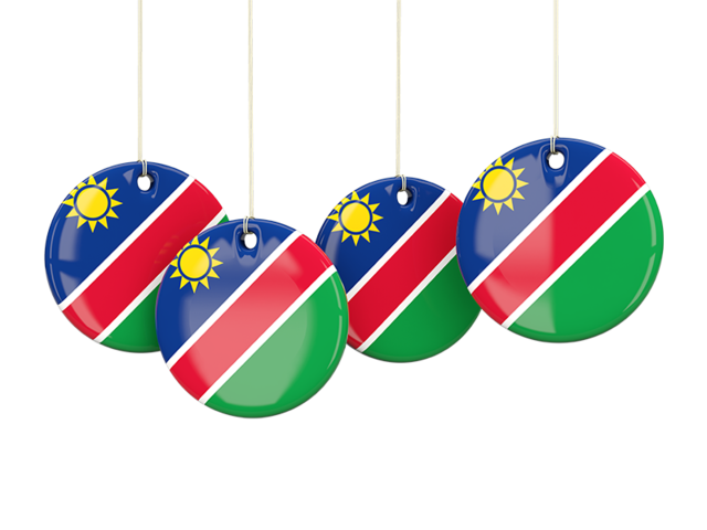 Four round labels. Download flag icon of Namibia at PNG format