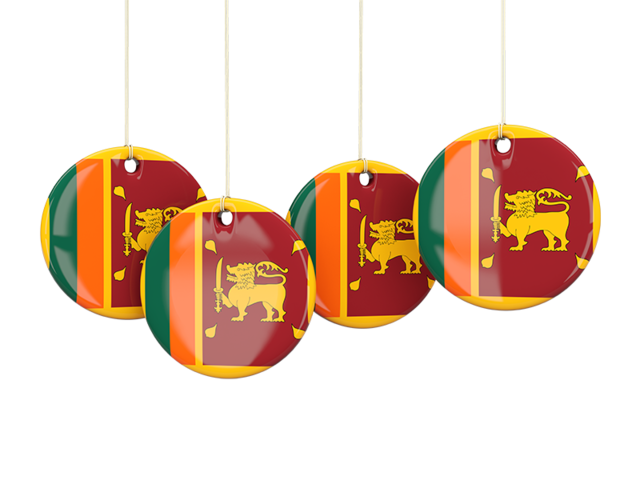Four round labels. Download flag icon of Sri Lanka at PNG format