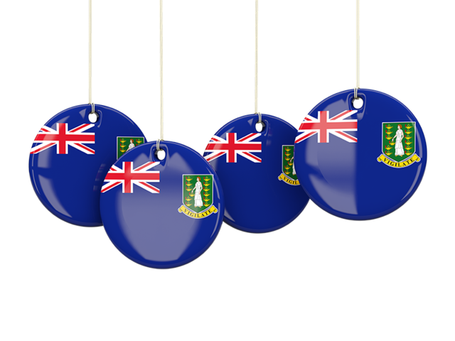 Four round labels. Download flag icon of Virgin Islands at PNG format