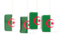 Algeria. Four square labels. Download icon.