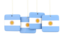 Argentina. Four square labels. Download icon.