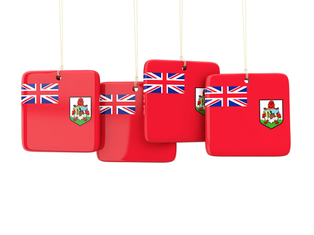 Four square labels. Download flag icon of Bermuda at PNG format