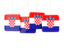 Croatia. Four square labels. Download icon.