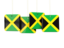 Jamaica. Four square labels. Download icon.