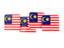 Malaysia. Four square labels. Download icon.