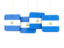 Nicaragua. Four square labels. Download icon.