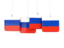 Russia. Four square labels. Download icon.