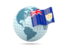 Anguilla. Globe with flag. Download icon.