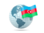 Азербайджан. Глобус с флагом. Скачать иллюстрацию.