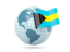 Bahamas. Globe with flag. Download icon.