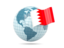 Bahrain. Globe with flag. Download icon.