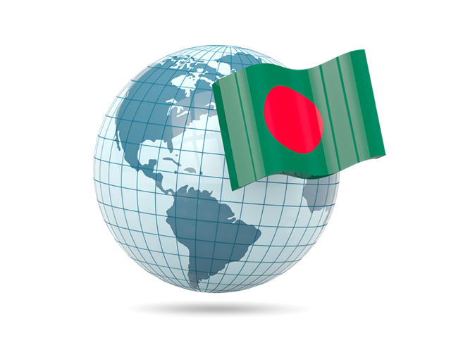 Globe with flag. Download flag icon of Bangladesh at PNG format