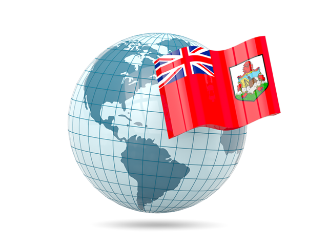 Globe with flag. Download flag icon of Bermuda at PNG format