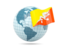 Bhutan. Globe with flag. Download icon.