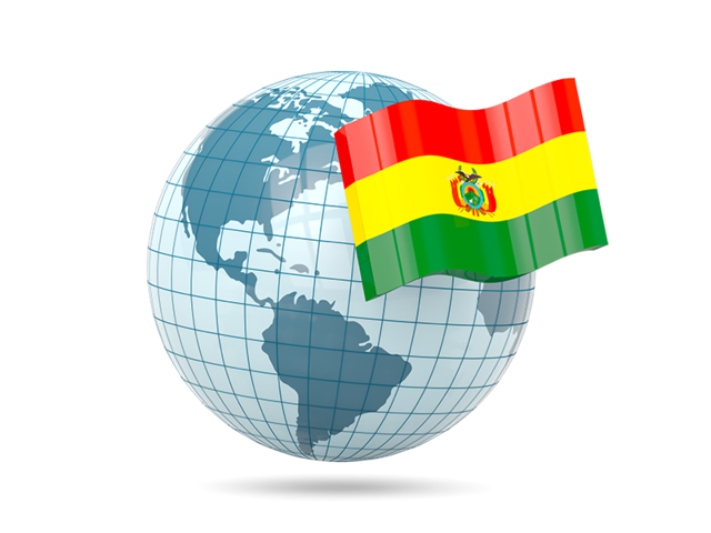 Globe with flag. Download flag icon of Bolivia at PNG format