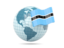 Botswana. Globe with flag. Download icon.