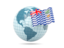 British Indian Ocean Territory. Globe with flag. Download icon.