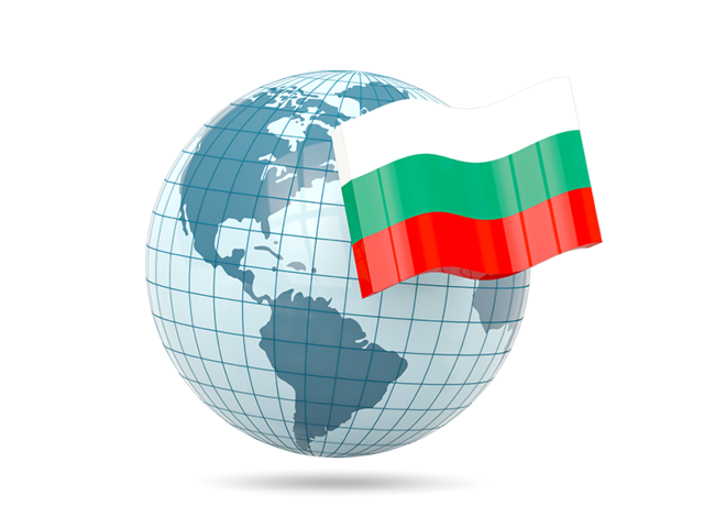Globe with flag. Download flag icon of Bulgaria at PNG format