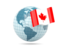 Canada. Globe with flag. Download icon.