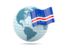 Cape Verde. Globe with flag. Download icon.