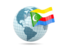 Comoros. Globe with flag. Download icon.