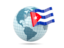 Cuba. Globe with flag. Download icon.