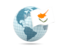 Cyprus. Globe with flag. Download icon.