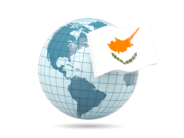 Globe with flag. Download flag icon of Cyprus at PNG format