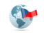 Czech Republic. Globe with flag. Download icon.