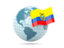 Ecuador. Globe with flag. Download icon.