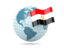Egypt. Globe with flag. Download icon.