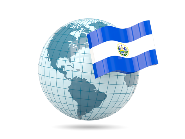 Globe with flag. Download flag icon of El Salvador at PNG format