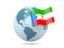Equatorial Guinea. Globe with flag. Download icon.