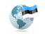 Estonia. Globe with flag. Download icon.