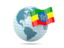 Ethiopia. Globe with flag. Download icon.